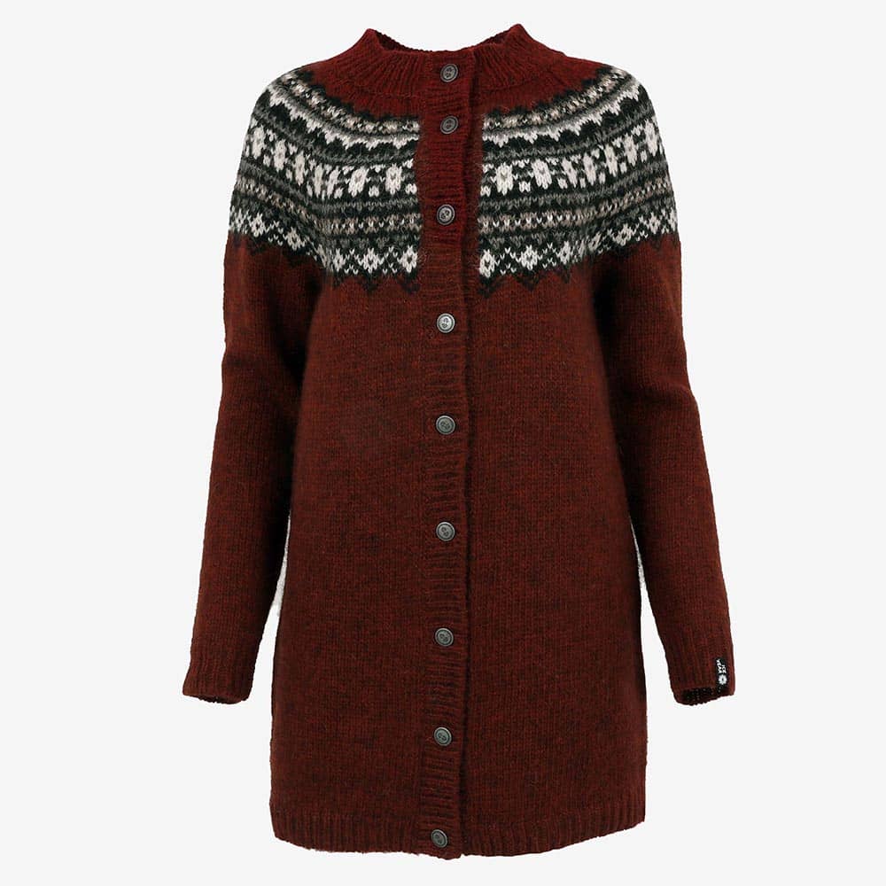 Pull long en laine islandaise Fróðný 